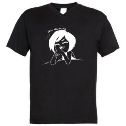 Мужская футболка  с V-образным вырезом Marie - PrintSalon