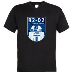 Мужская футболка  с V-образным вырезом R2-D2 emblem - PrintSalon