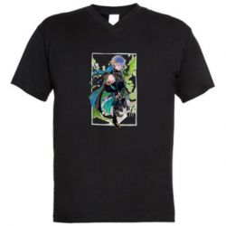 Мужская футболка  с V-образным вырезом Standing Alhaitham - PrintSalon