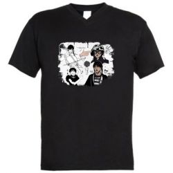 Чоловіча футболка з V-подібним вирізом Уенздей Аддамс - PrintSalon