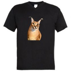 Мужская футболка  с V-образным вырезом Большой шлёпа - PrintSalon