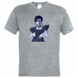 Мужская футболка  с V-образным вырезом Венздей арт - PrintSalon