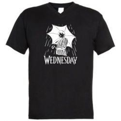 Чоловіча футболка з V-подібним вирізом Венздей Вдамс и зонт - PrintSalon