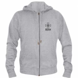 Чоловічі худі на блискавці Дівчина Солдата ЗСУ. - PrintSalon