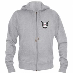 Мужское худи на молнии Kuromi maid