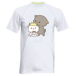 Мужская футболка для спорта Чиби котики - PrintSalon