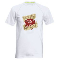 Мужская футболка для спорта Crit fast - die last - PrintSalon