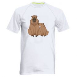 Мужская футболка для спорта Две капибары - PrintSalon