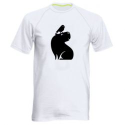 Чоловіча футболка для спорту Копібара та Пташка - PrintSalon