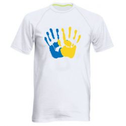 Мужская футболка для спорта Руки Украина - PrintSalon