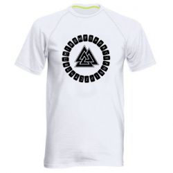 Мужская футболка для спорта Scandinavian Runes And Walknut - PrintSalon