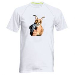 Мужская футболка для спорта Шлепа с пистолетом - PrintSalon