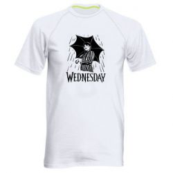 Чоловіча футболка для спорту Венздей Вдамс и зонт - PrintSalon