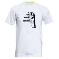 Мужская футболка для спорта Wednesday girl - PrintSalon