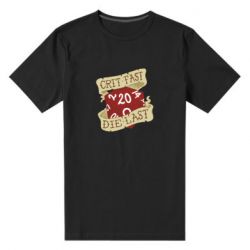 Мужская футболка премиум Crit fast - die last - PrintSalon