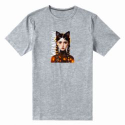 Мужская футболка премиум Венздей кошка - PrintSalon