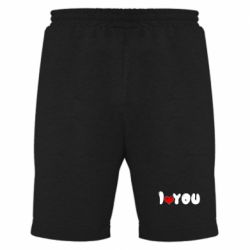 Мужские шорты День Валентина I love you - PrintSalon