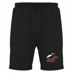 Мужские шорты Капибара с цаплей - PrintSalon