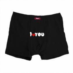 Трусы-боксеры День Валентина I love you - PrintSalon