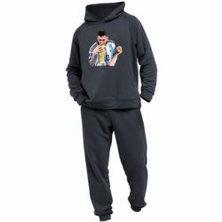 Мужской костюм Месси целует кубок - PrintSalon