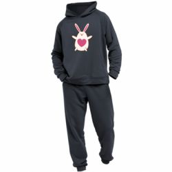 Мужской костюм Rabbit with a pink heart - PrintSalon