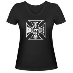 Женская футболка с V-образным вырезом Choppers - PrintSalon