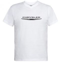 Мужская футболка  с V-образным вырезом Chrysler - PrintSalon