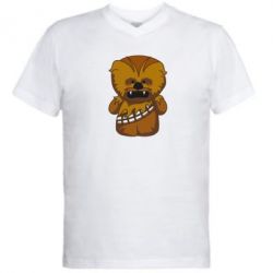 Мужская футболка  с V-образным вырезом Чубакка - PrintSalon