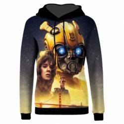 Жіноче 3D худі Cinema Bumblebee-PrintSalon Жіноче 3D худі Cinema Bumblebee