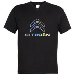Мужская футболка  с V-образным вырезом Citroen Голограмма - PrintSalon