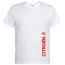 Мужская футболка  с V-образным вырезом Citroen Vert - PrintSalon