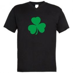 Мужская футболка  с V-образным вырезом Clover - PrintSalon