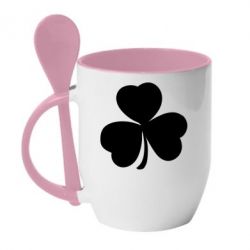 Чашка с ложкой Clover
