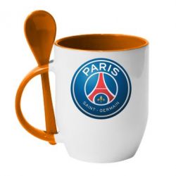Чашка з ложкою Club psg - PrintSalon