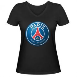 Жіноча футболка з V-подібним вирізом Club psg - PrintSalon