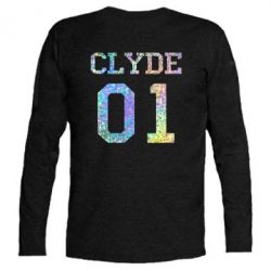Футболка с длинным рукавом Clyde 01 голограмма - PrintSalon