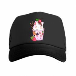 Кепка-тракер Cocktail cat - PrintSalon