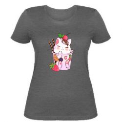 Жіноча футболка Cocktail cat - PrintSalon