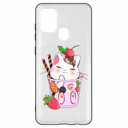 Чохол для Samsung A21s Cocktail cat - PrintSalon