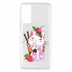 Чохол для Huawei P Smart 2021 Cocktail cat - PrintSalon