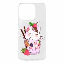 Чохол для iPhone 14 Pro Cocktail cat - PrintSalon
