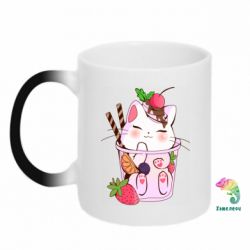 Чашка-хамелеон Cocktail cat - PrintSalon