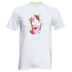 Чоловіча футболка для спорту Cocktail cat - PrintSalon