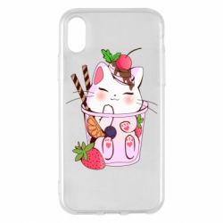 Чохол для iPhone X/Xs Cocktail cat - PrintSalon