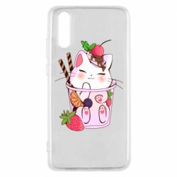 Чохол для Huawei P20 Cocktail cat - PrintSalon