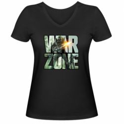 Женская футболка с V-образным вырезом CoD Warzone - PrintSalon