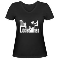 Женская футболка с V-образным вырезом Codefather - PrintSalon