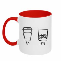 Чашка двокольорова Coffee and whiskey