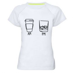 Женская футболка для спорта Coffee and whiskey - PrintSalon