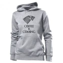 Женское худи Coffee is coming - PrintSalon